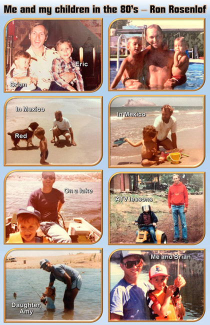 Ron Rosenlof and his young children