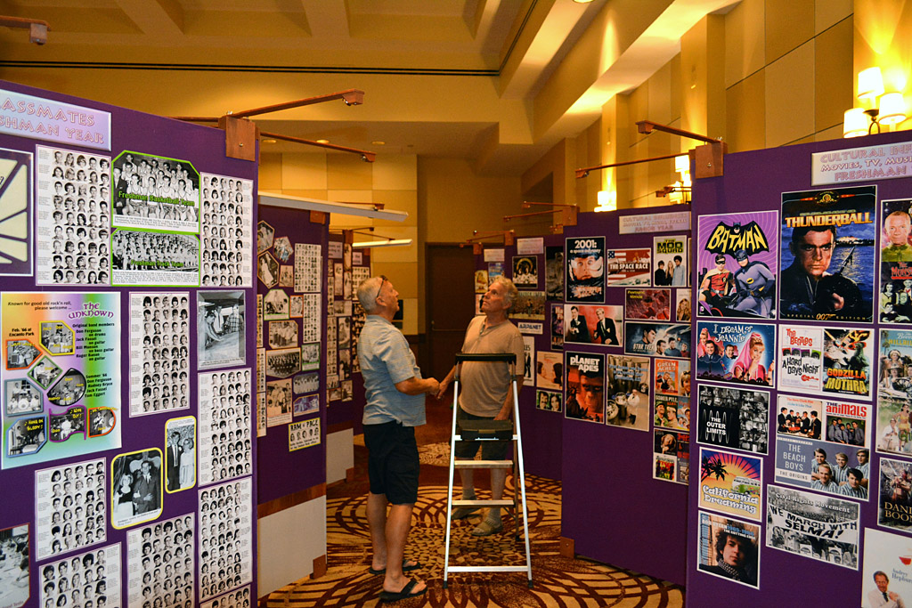 Dck and Ron assessing the walls