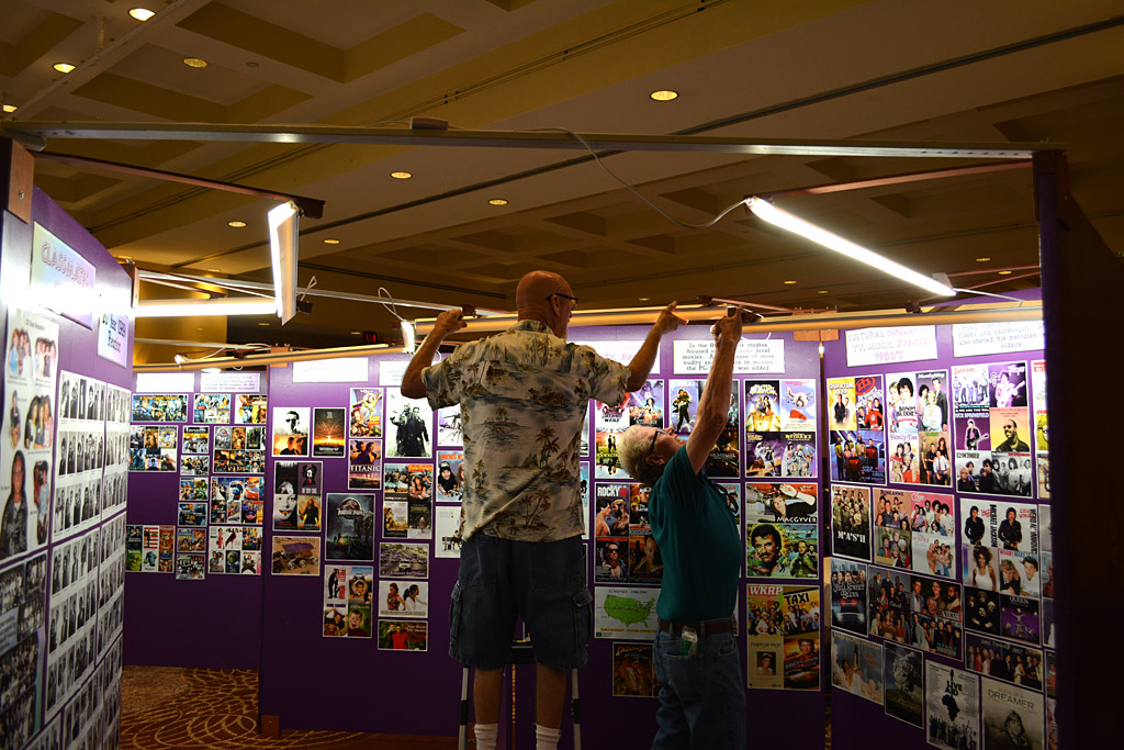 Arlo and Ricka also hanging the light fixtures.