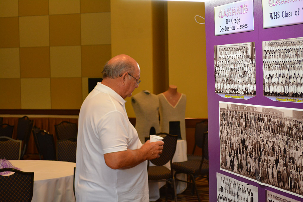 Tom Eggert checking out 8th grade wall