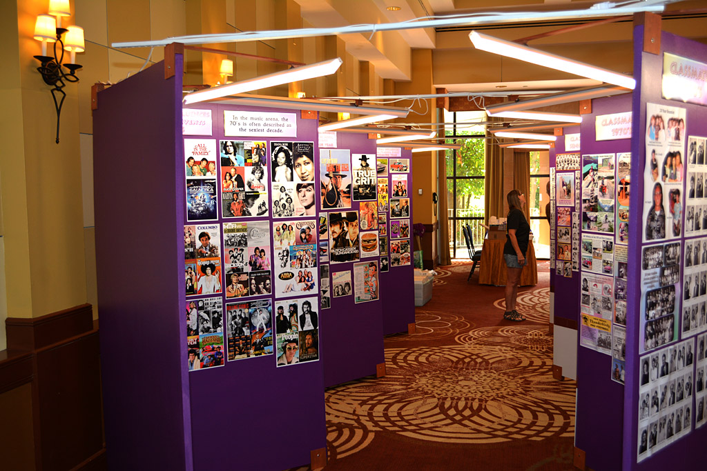 Kathy looking at photos