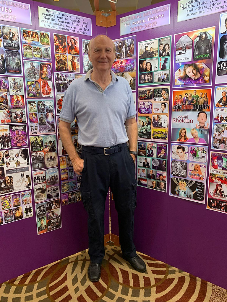 Ken in front of a Time Tunnel wall