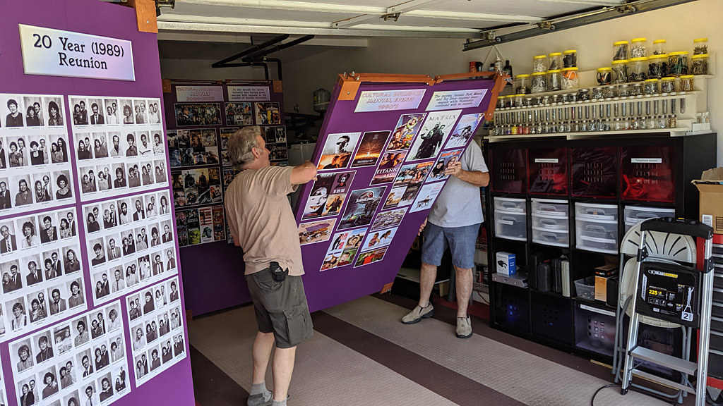 Dick Ostermeier and Brian Ballance taking walls out of my garage