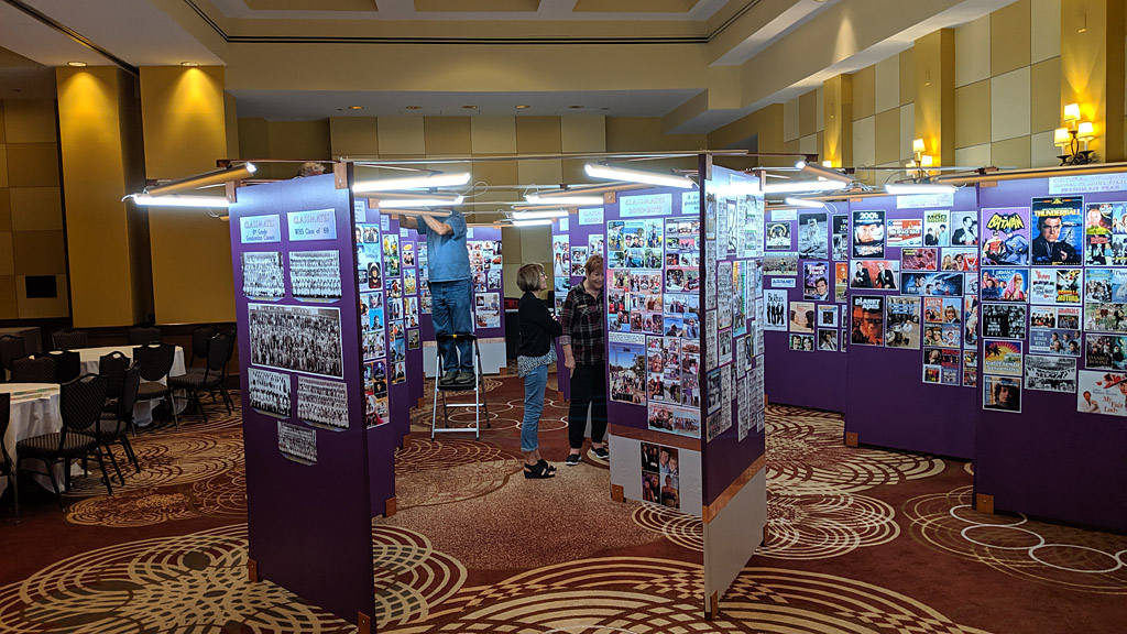 Mark working on the wall