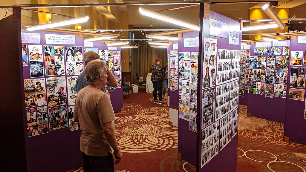 Dick and Mark looking at the walls