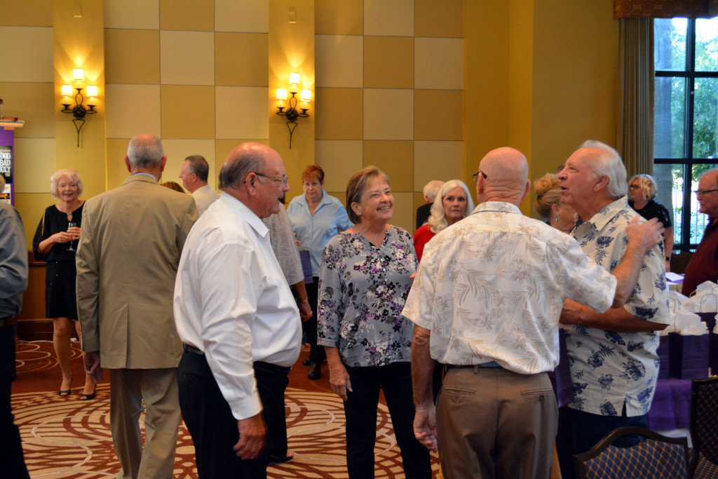 Gathering by check in area