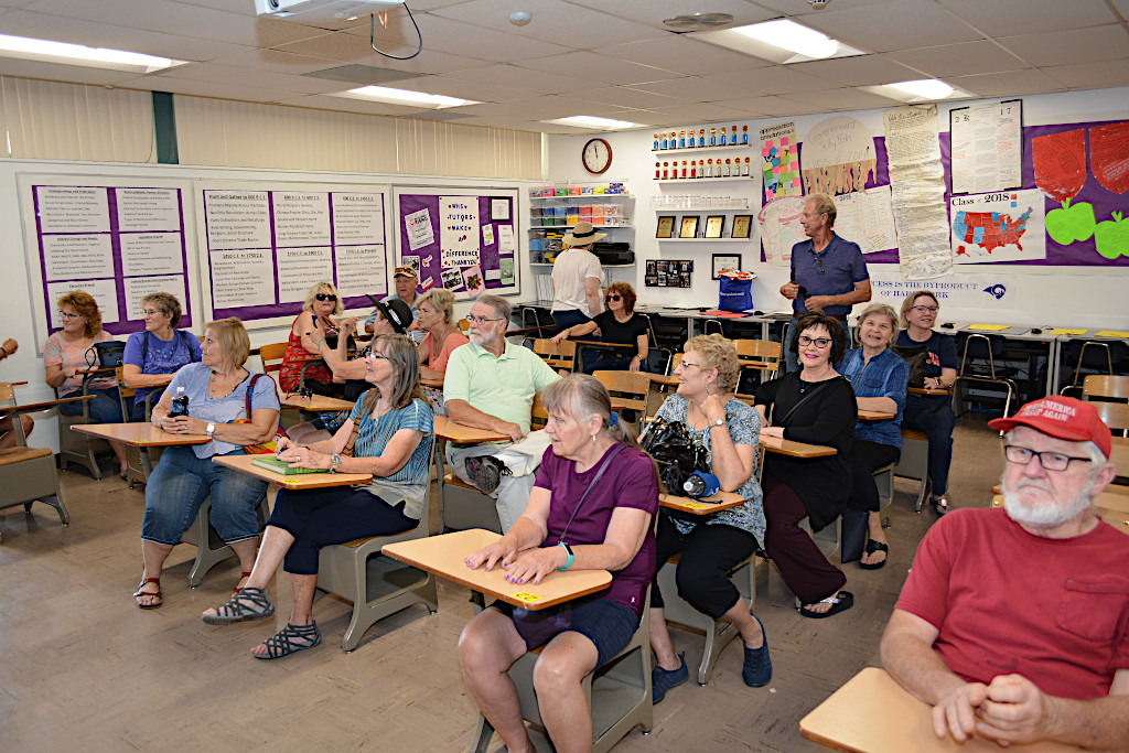 Shot from front of class