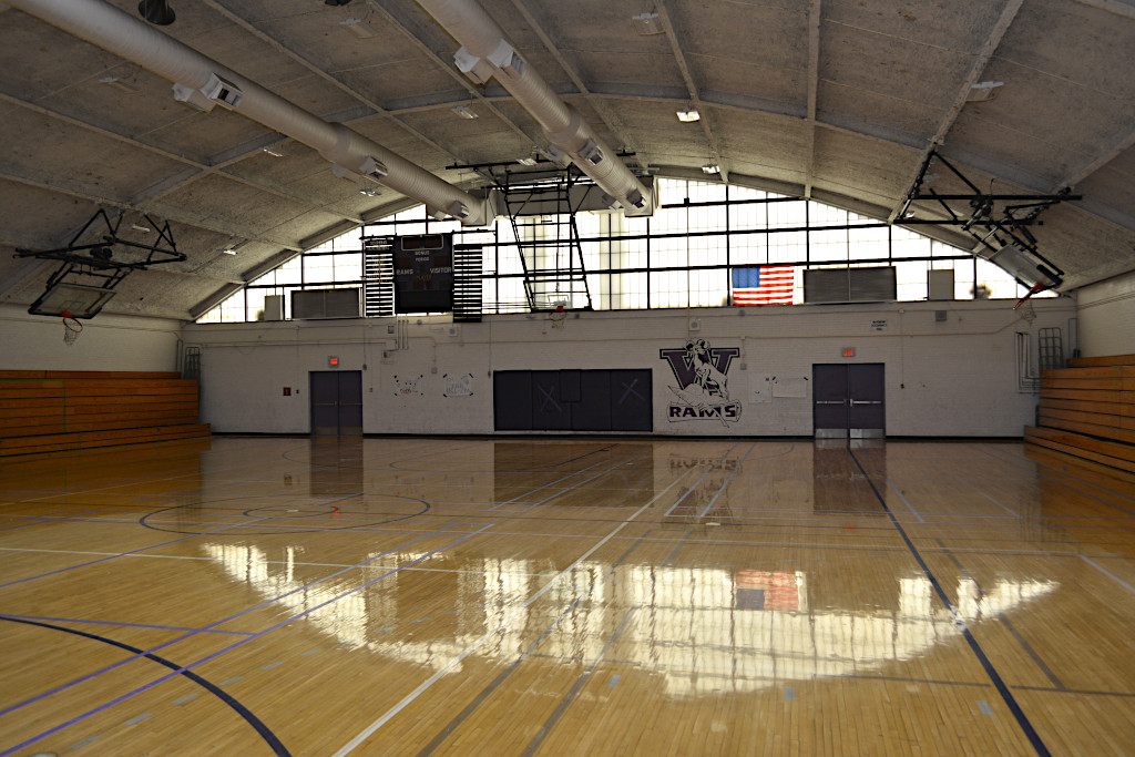 A view inside the old gym